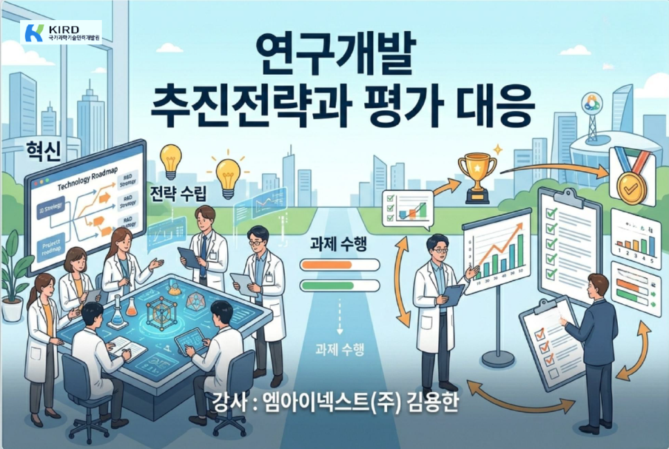 (김용한박사_강의) 국가과학기술인력개발원 출연연 책임연구원 대상 '연구개발 추진전략과 평가 대응' 강의 수행 · 원문 이미지 1